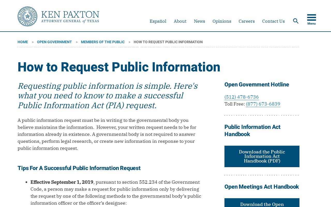Sterling County booking-record public-information request instructions